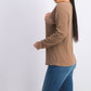 Karen Scott Women's Cotton Henley Top Beigekhaki Size Small