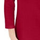 Karen Scott Women's Cotton Henley Shirt Red Size Petite Medium