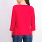 Karen Scott Women's Cotton Scoop-Neck Top Red Size Petite Small