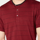 INC International Concepts Men's Striped Henley Wine Size XX-Large