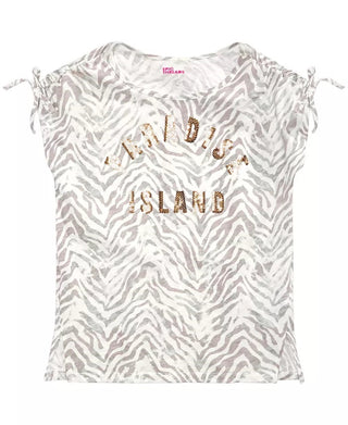 Epic Threads Big Girls Paradise Island T-Shirt Natural Size Large