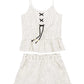 Epic Threads Big Girl's 2-Pc. Striped Tank Top & Shorts Set Natural Size Large