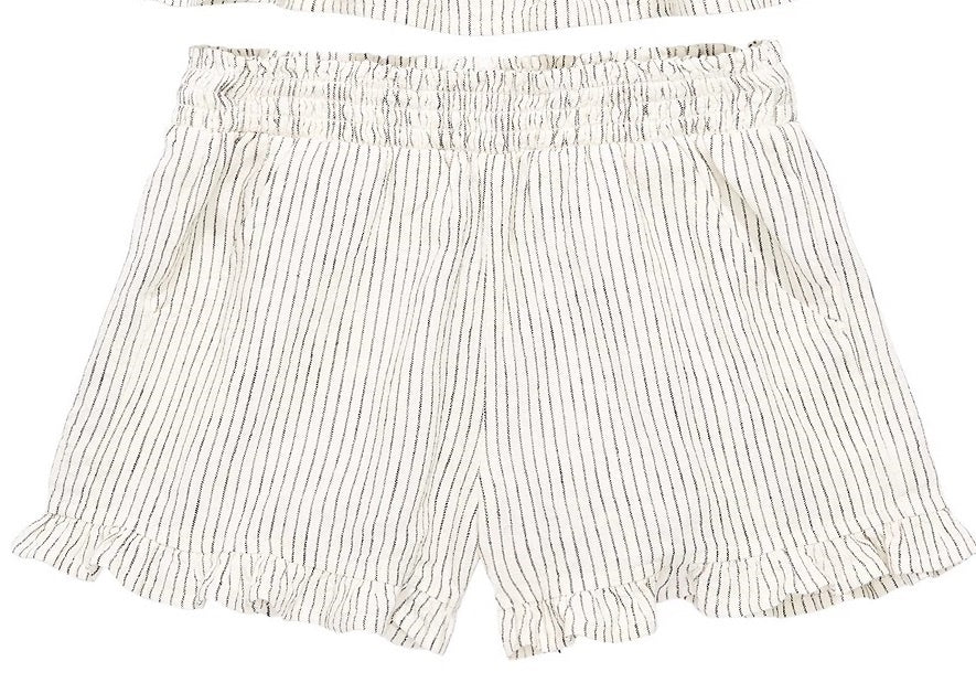 Epic Threads Big Girl's 2-Pc. Striped Tank Top & Shorts Set Natural Size Large