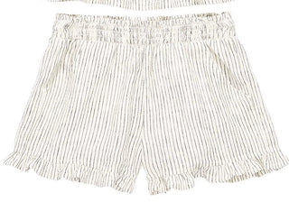 Epic Threads Big Girl's 2-Pc. Striped Tank Top & Shorts Set Natural Size Large