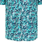 Attack Life By Greg Norman Men's All Over Print Coral Polo Shirt Blue Size Medium