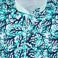 Attack Life Men's All Over Print Coral Polo Shirt Blue Size X-Large