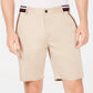 INC International Concepts Men's Stretch Stripe Detail Sateen Shorts   Beige Size 29 REG