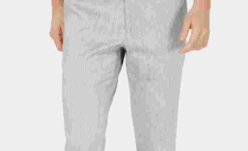 Alfani Men's Herringbone Linen Stretch Pants Beige Size 34X30