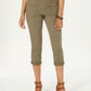 Style & Co Women's Petite Utility Pocket Capri Pants Green Size 6P