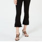 INC International Concepts Women's Double-Ruffle Hem Curvy Ankle Jeans Black Size 4