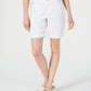 INC International Concepts Women's Denim Bermuda Shorts In Curvy White Size 4