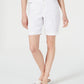 INC International Concepts Women's Denim Bermuda Shorts White Size 8