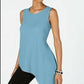 Alfani Women's Asymmetrical Hem Top Blue Size Petite Small