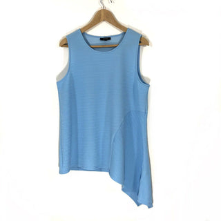 Alfani Women's Asymmetrical Hem Top Blue Size Petite Small