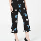 Alfani Women's Floral-Print Ruffle-Hem Ankle Pants Black Size 16