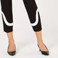 Alfani Women's Colorblocked Ankle Pants Black Size 6 Petite