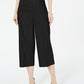 Alfani Women's Petite Wide-Leg Linen Pants  Black Size 12P