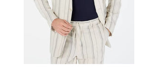 INC International Concepts Men's Slim-Fit Striped Blazer Beige Size Small