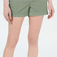 Maison Jules Women's Flat Front Chino Shorts Green Size 12