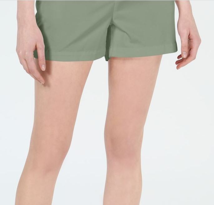 Maison Jules Women's Flat Front Chino Shorts Green Size 12
