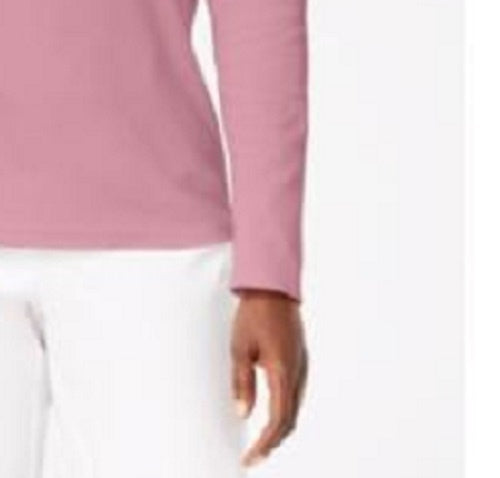 Karen Scott Women's Cotton Scoop-Neck Top Dark Pink Size Medium