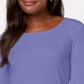 Karen Scott Women's Cotton Scoop-Neck Top Purple Size X-Large