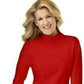 Karen Scott Women's Cotton Turtleneck Red Size Medium