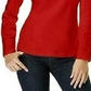 Karen Scott Women's Cotton Turtleneck Red Size Medium