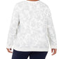 Karen Scott Women's Plus Size Printed Sweatshirt White Size 0X