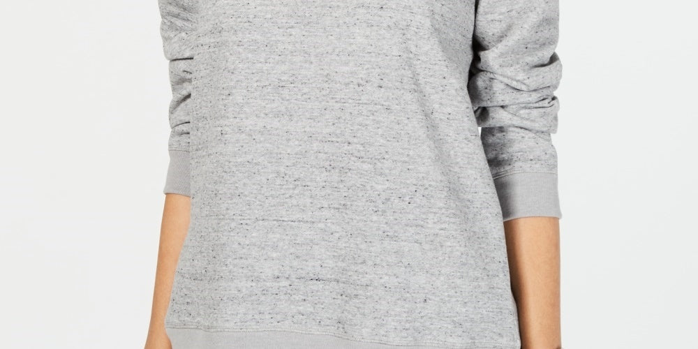 Karen Scott Women's Sport Fleece Sweatshirt  Gray Size Medium