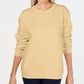 Karen Scott Women's Crewneck Fleece Sweatshirt Yellow Size Petite Small