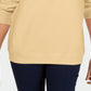 Karen Scott Women's Crewneck Fleece Sweatshirt Yellow Size Petite Small