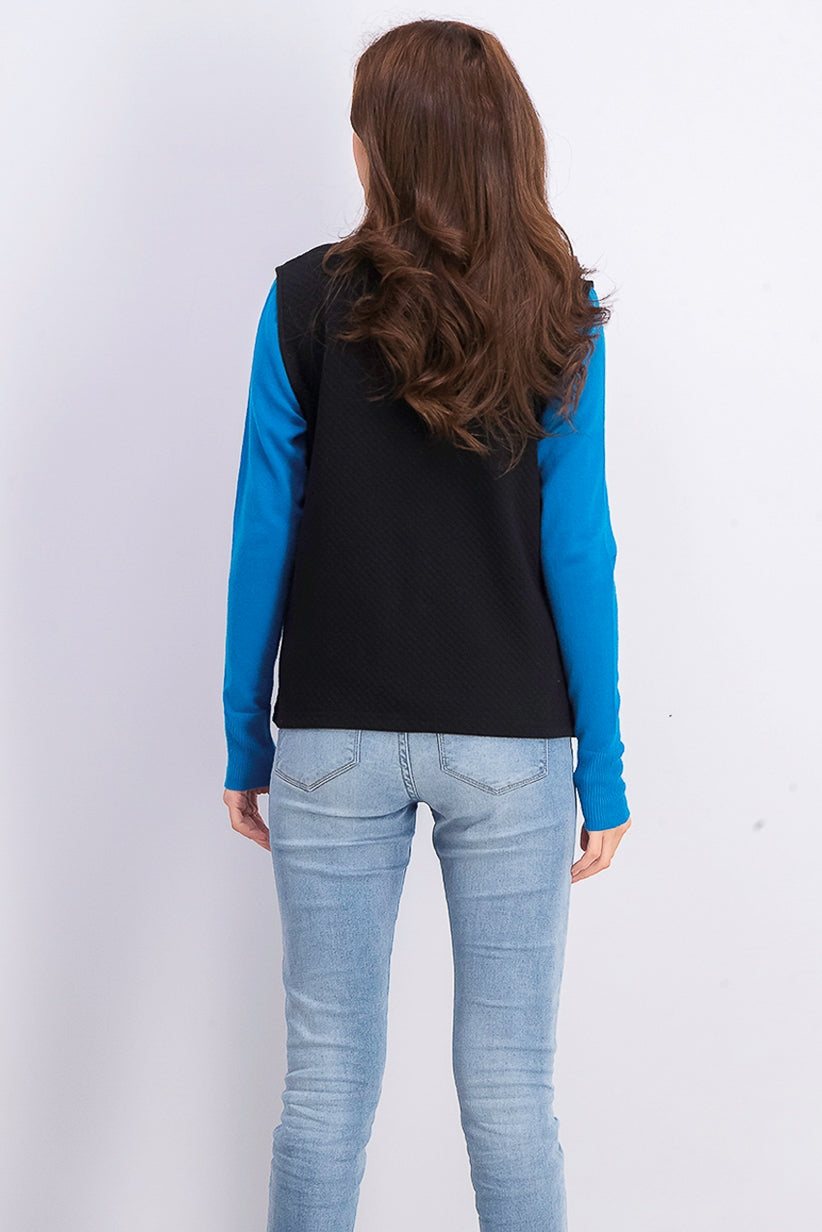 Karen Scott Women's Sport Quilted Fleece Vest Black Size Small