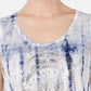 Style & Co Women's Tie Dye Sleeveless Scoop Neck Top Blue Size Medium
