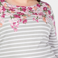Karen Scott Women's Plus Size Mixed-Print 3/4-Sleeve Top Red Size 0x