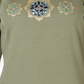 Karen Scott Women's Rhinestone Embellished Cotton Top Green Size Petite Small