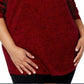 Karen Scott Women's Curved Hem Sweater Red Size Large