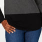 Karen Scott Women's Colorblocked Pullover Sweater Gray Size X-Large