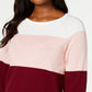 Karen Scott Women's Colorblocked Pullover Sweater Red Size Medium