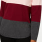 Karen Scott Women's Colorblocked Pullover Sweater Red Size Medium