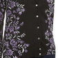 Karen Scott Women's Floral Print Button Up Cardigan Purple Size Medium