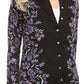 Karen Scott Women's Tapestry Print Cardigan  Purple Size Petite Small