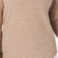 Karen Scott Women's Cotton Marled Curved Hem Top  Brown Size Large