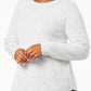 Karen Scott Women's Cotton Marled Curved-Hem Top Natural Size X-Small
