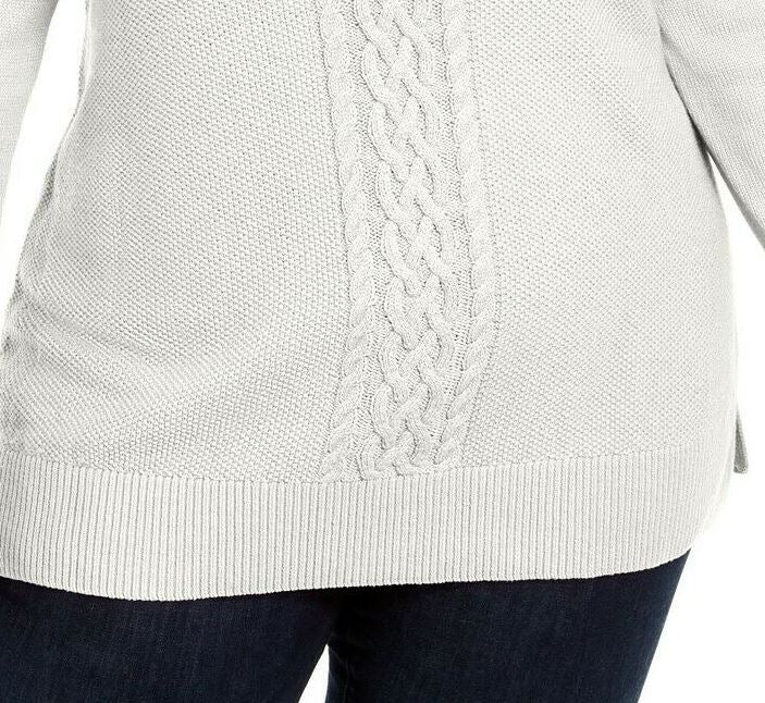 Karen Scott Women's Cable Knit Sweater White Size Medium