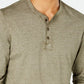 American Rag Men's Heathered Henley Green Size Small