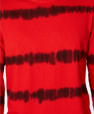American Rag Men's Tie Dye Striped Long-Sleeve T-Shirt Red Size Large