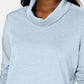 Karen Scott Women's Sport Cowl Neck Top Blue Size Small