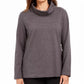 Karen Scott Women's Sport Cowl Neck Top Charcoal Size Small