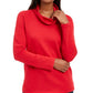 Karen Scott Women's Sport Cowl Neck Top Red Size Small